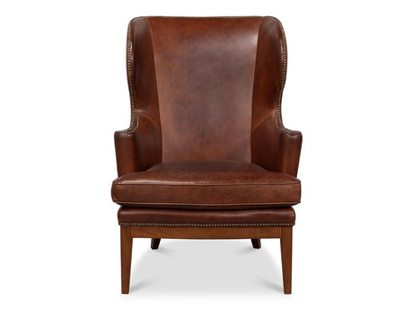 Smithfield Brown Wing Chair - Ornate Home