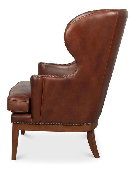 Smithfield Brown Wing Chair - Ornate Home