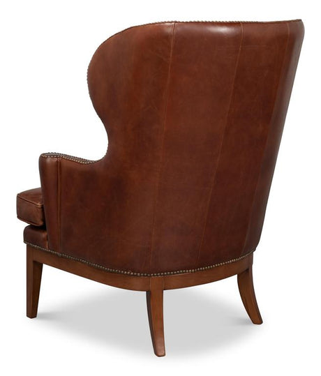 Smithfield Brown Wing Chair - Ornate Home