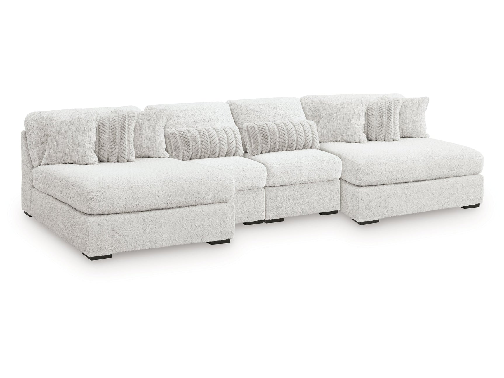Snodoodle Arctic 4-Piece Modular Sectional with Double Chaise - Ornate Home