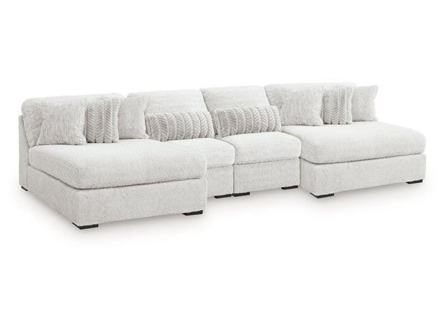 Snodoodle Arctic 4-Piece Modular Sectional with Double Chaise - Ornate Home