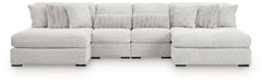 Snodoodle Arctic 4-Piece Modular Sectional with Double Chaise - Ornate Home