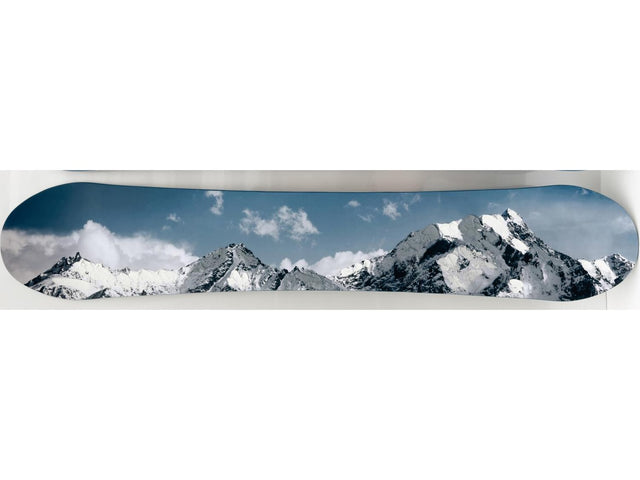 Snowboard – Mountains w/ Clouds Wall Art - Ornate Home