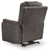 Snowfield Gunmetal Power Lift Recliner (Online Special Price) - Ornate Home