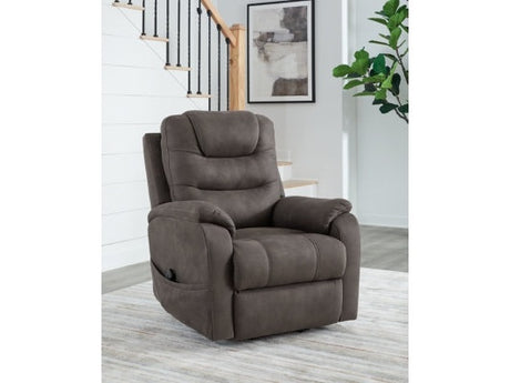 Snowfield Gunmetal Power Lift Recliner - Ornate Home