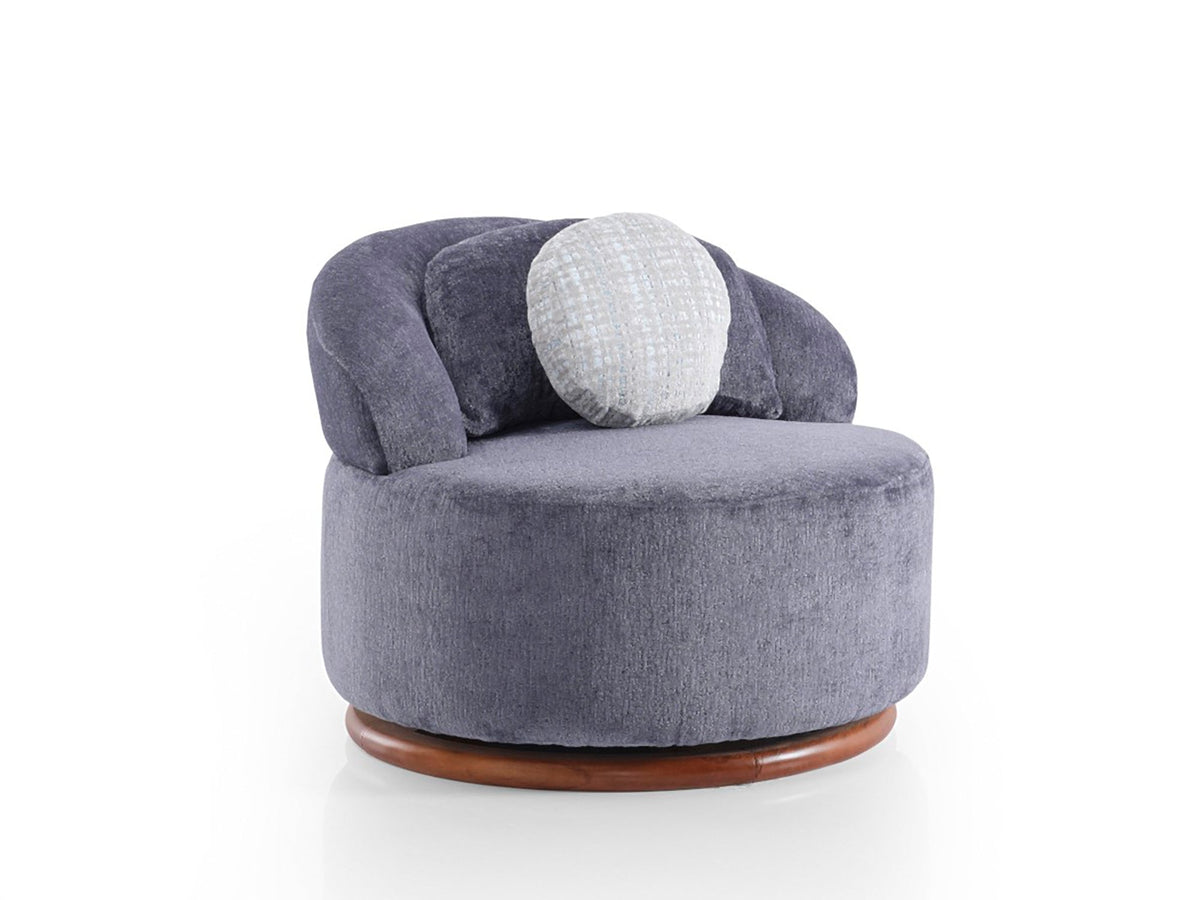 Snowy Anthracite Chair - Ornate Home