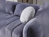 Snowy Anthracite 3-pieces (Sofa & Loveseat & Swivel Chair) Living Room Set