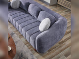 Snowy Anthracite 3-pieces (Sofa & Loveseat & Swivel Chair) Living Room Set