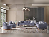 Snowy Anthracite 3-pieces (Sofa & Loveseat & Swivel Chair) Living Room Set