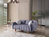 Snowy Anthracite 3-pieces (Sofa & Loveseat & Swivel Chair) Living Room Set