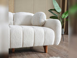 Snowy Cream 3-pieces (Sofa & Loveseat & Swivel Chair) Living Room Set