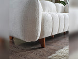 Snowy Cream 3-pieces (Sofa & Loveseat & Swivel Chair) Living Room Set