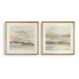 So Golden Multicolor Abstract Landscape Prints (Set of 2) - Ornate Home