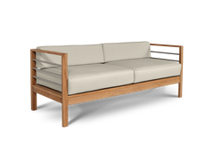 SoHo 4-Piece Teak Canvas Outdoor Patio Deep Seating Set with Sunbrella® Cushion - Ornate Home