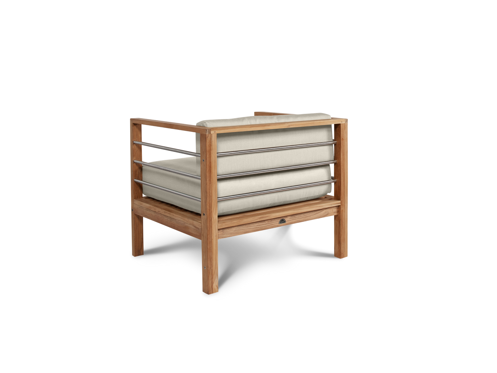 SoHo 4-Piece Teak Canvas Outdoor Patio Deep Seating Set with Sunbrella® Cushion - Ornate Home