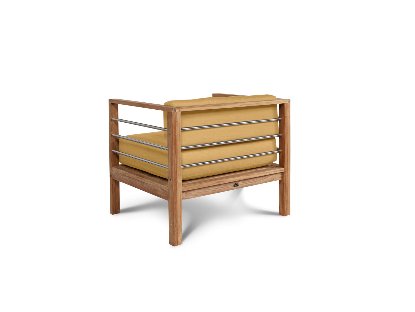 SoHo 4-Piece Teak Dupione Cornsilk Outdoor Patio Deep Seating Set with Sunbrella® Cushion - Ornate Home