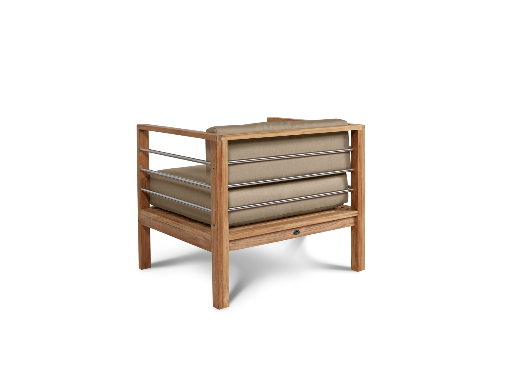 SoHo 4-Piece Teak Fawn Outdoor Patio Deep Seating Set with Sunbrella® Cushion - Ornate Home