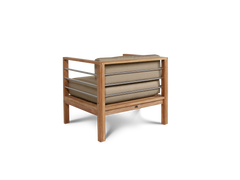 SoHo 4-Piece Teak Fawn Outdoor Patio Deep Seating Set with Sunbrella® Cushion - Ornate Home