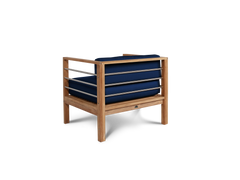 SoHo 4-Piece Teak Navy Outdoor Patio Deep Seating Set with Sunbrella® Cushion - Ornate Home