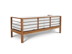 SoHo 4-Piece Teak White Outdoor Patio Deep Seating Set with Sunbrella® Cushion - Ornate Home