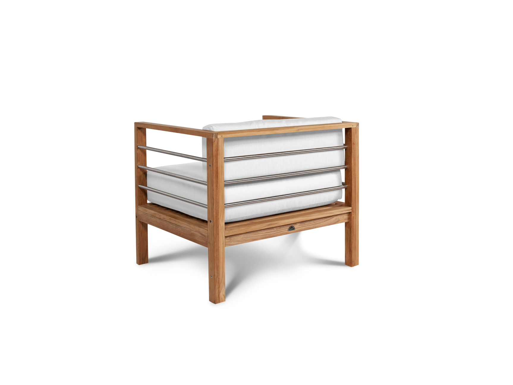 SoHo 4-Piece Teak White Outdoor Patio Deep Seating Set with Sunbrella® Cushion - Ornate Home