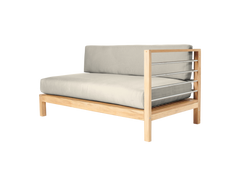 SoHo 7-piece Teak Canvas Outdoor Sectional Deep Seating Set with Sunbrella® Cushion - Ornate Home