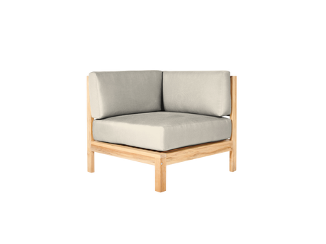 SoHo 7-piece Teak Canvas Outdoor Sectional Deep Seating Set with Sunbrella® Cushion - Ornate Home