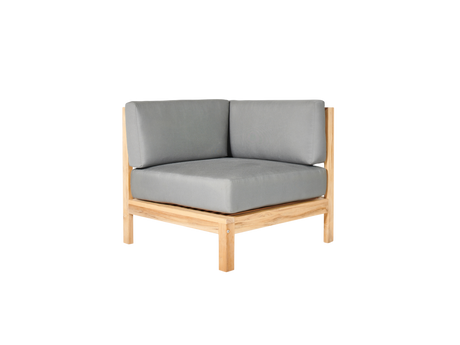 SoHo 7-piece Teak Charcoal Outdoor Sectional Deep Seating Set with Sunbrella® Cushion - Ornate Home