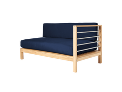 SoHo 7-piece Teak Navy Outdoor Sectional Deep Seating Set with Sunbrella® Cushion - Ornate Home