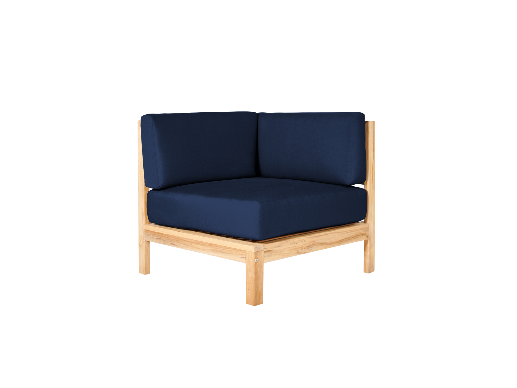 SoHo 7-piece Teak Navy Outdoor Sectional Deep Seating Set with Sunbrella® Cushion - Ornate Home