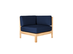 SoHo 7-piece Teak Navy Outdoor Sectional Deep Seating Set with Sunbrella® Cushion - Ornate Home