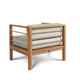 SoHo Teak Canvas Outdoor Club Chair with Sunbrella® Cushion - Ornate Home