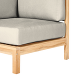 SoHo Teak Canvas Outdoor Sectional Corner with Sunbrella® Cushion - Ornate Home