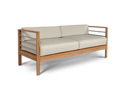 SoHo Teak Canvas Outdoor Sofa with Sunbrella® Cushion - Ornate Home