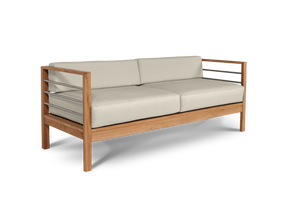 SoHo Teak Canvas Outdoor Sofa with Sunbrella® Cushion - Ornate Home
