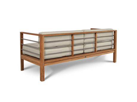 SoHo Teak Canvas Outdoor Sofa with Sunbrella® Cushion - Ornate Home