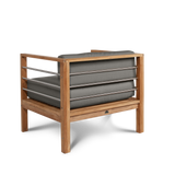 SoHo Teak Charcoal Outdoor Club Chair with Sunbrella® Cushion - Ornate Home