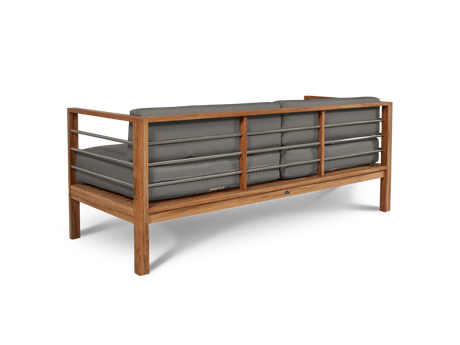 SoHo Teak Charcoal Outdoor Sofa with Sunbrella® Cushion - Ornate Home