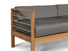 SoHo Teak Charcoal Outdoor Sofa with Sunbrella® Cushion - Ornate Home