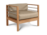 SoHo Teak Fawn Outdoor Club Chair with Sunbrella® Cushion - Ornate Home