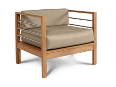 SoHo Teak Fawn Outdoor Club Chair with Sunbrella® Cushion - Ornate Home