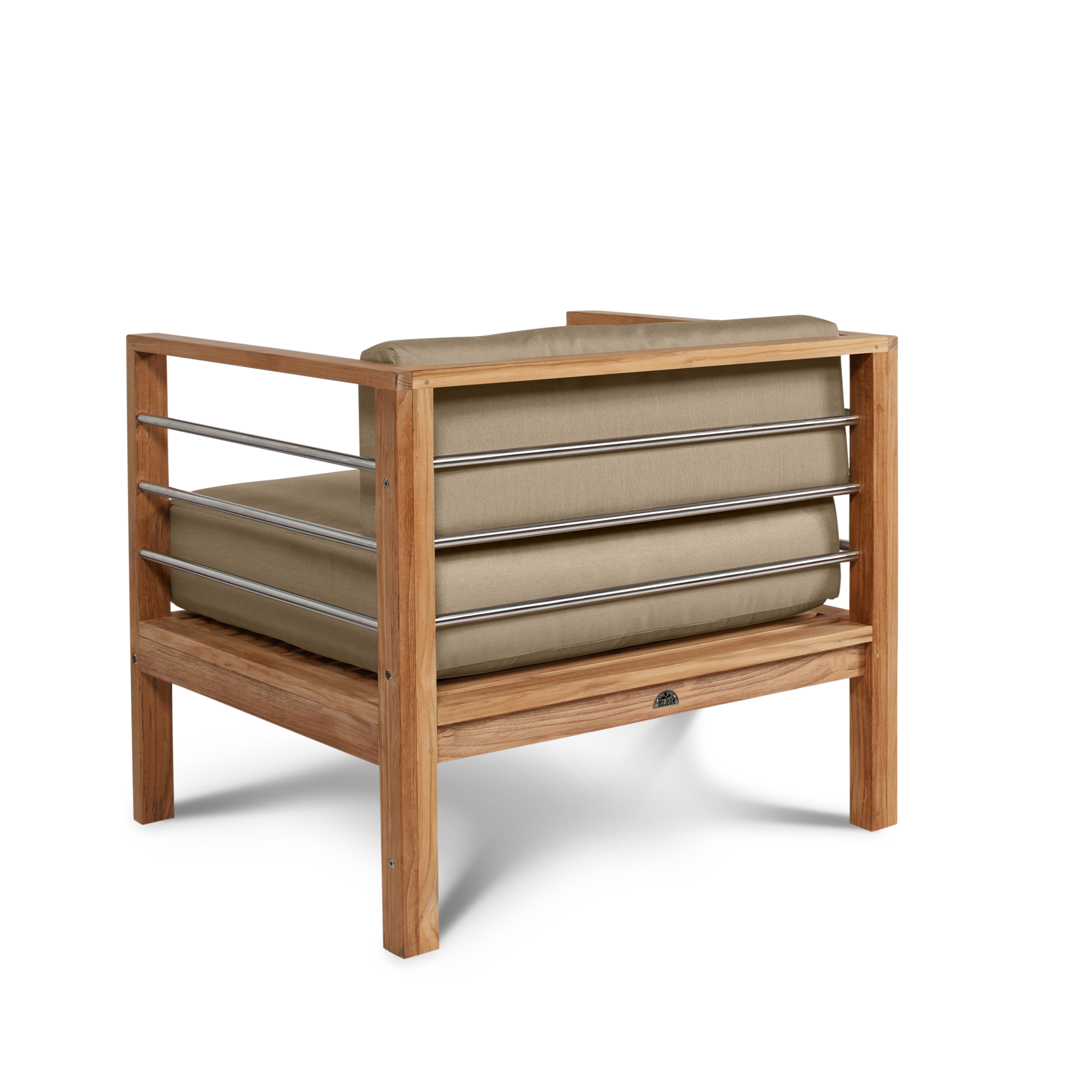 SoHo Teak Fawn Outdoor Club Chair with Sunbrella® Cushion - Ornate Home