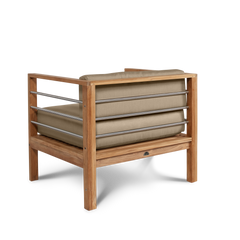 SoHo Teak Fawn Outdoor Club Chair with Sunbrella® Cushion - Ornate Home