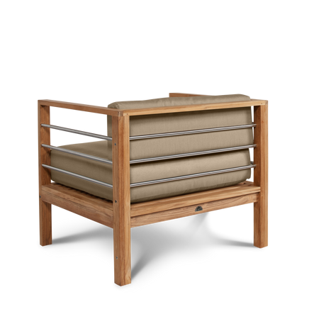 SoHo Teak Fawn Outdoor Club Chair with Sunbrella® Cushion - Ornate Home