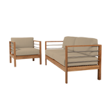 SoHo Teak Fawn Outdoor Club Chair with Sunbrella® Cushion - Ornate Home