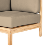 SoHo Teak Fawn Outdoor Sectional Corner with Sunbrella® Cushion - Ornate Home