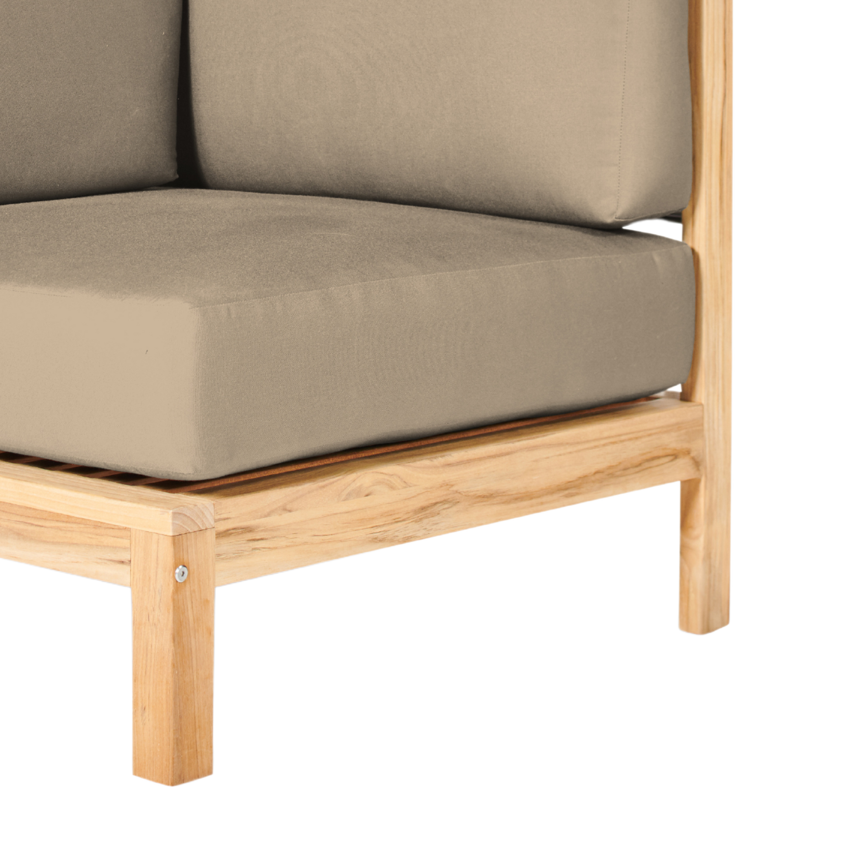 SoHo Teak Fawn Outdoor Sectional Corner with Sunbrella® Cushion - Ornate Home