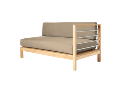 SoHo Teak Fawn Outdoor Sectional Right Sofa with Sunbrella® Cushion - Ornate Home