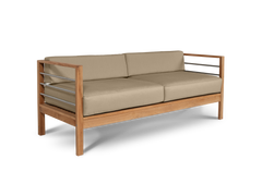 SoHo Teak Fawn Outdoor Sofa with Sunbrella® Cushion - Ornate Home