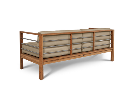 SoHo Teak Fawn Outdoor Sofa with Sunbrella® Cushion - Ornate Home